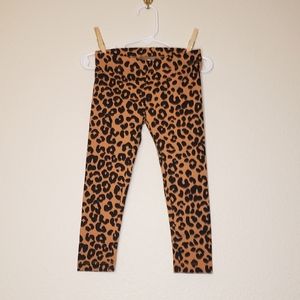 Harper Canyon Girls Tan Biscuit Leopard Print Elastic Waist Leggings Size 3